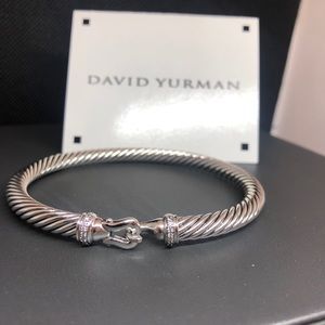Cable Buckle Bracelet with Diamonds 5mm